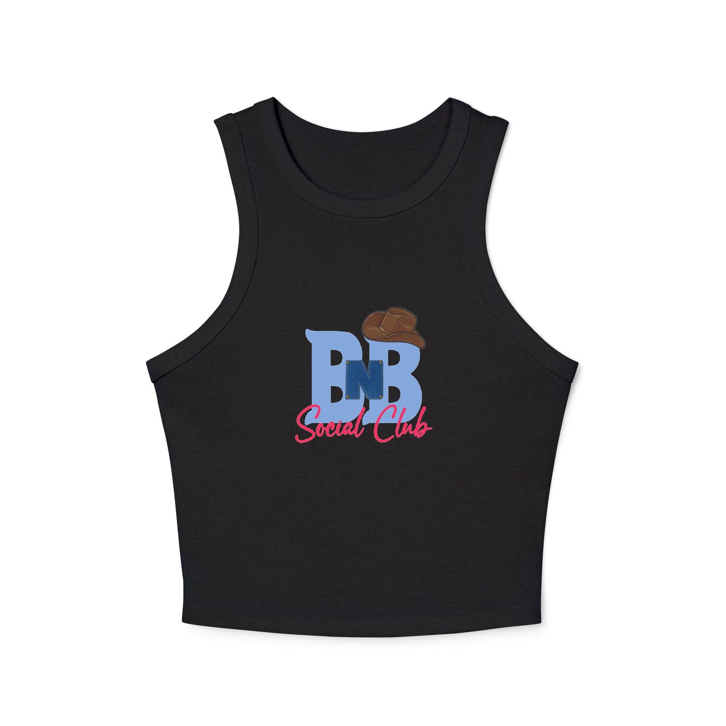BNB Social Club Micro Rib Racer Tank Top -