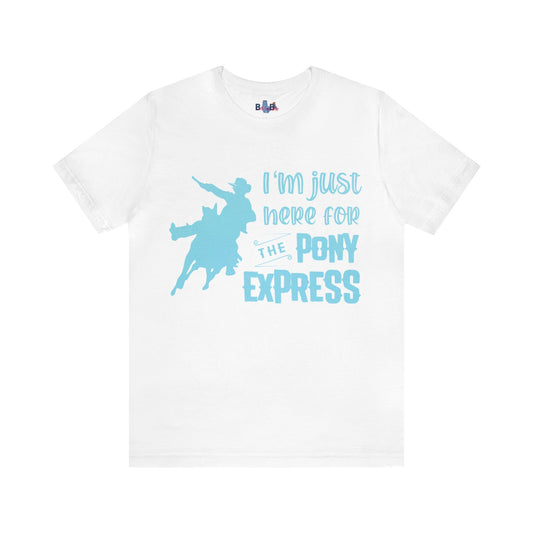 I'm Just Here For The Pony Express ( light blue Gradient)