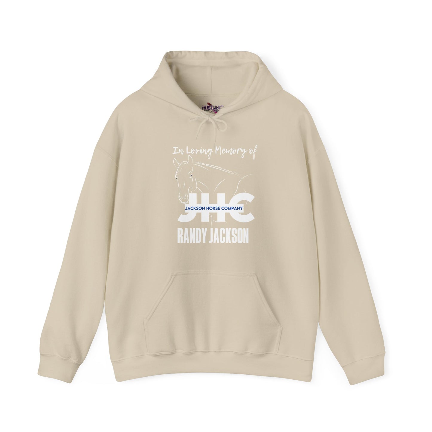 In Loving Memory of Randy Jackson- ( white logo / dark hoodie colors)