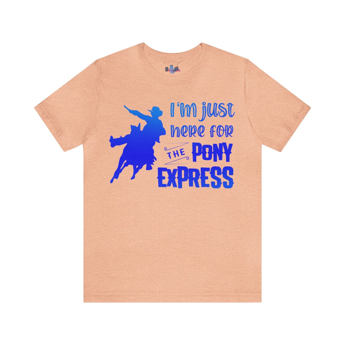 I'm just here for the pony express ( gradient blue)