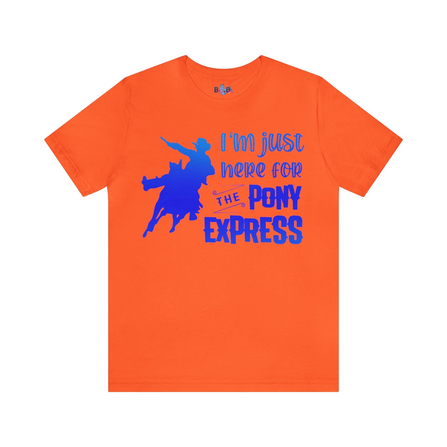 I'm just here for the pony express ( gradient blue)